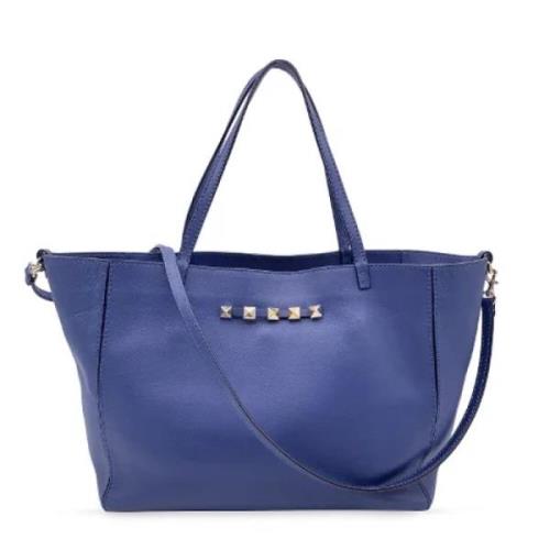 Valentino Vintage Pre-owned Läder axelremsvskor Blue, Dam