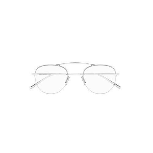 Saint Laurent Metalliska Optiska Glasögon för Kvinnor Gray, Dam