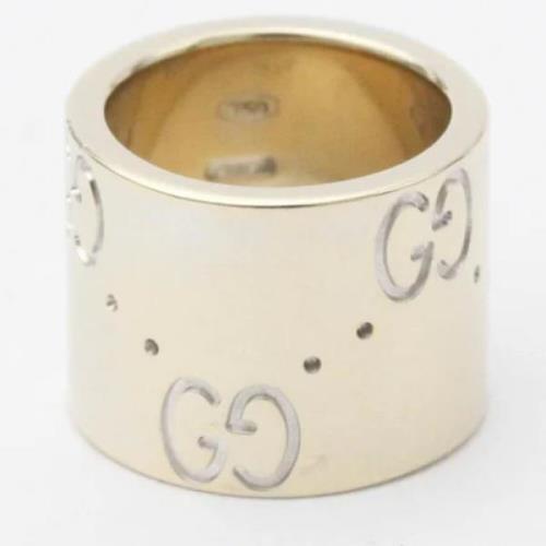 Gucci Vintage Pre-owned Vitt guld halsband Gray, Dam
