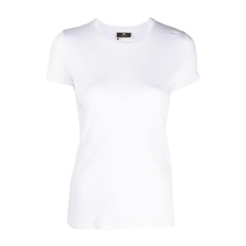 Elisabetta Franchi Modal T-shirt för kvinnor White, Dam