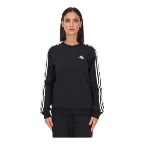 Adidas Svart Essentials 3-Stripes Fleece Sweatshirt för Kvinnor Black,...