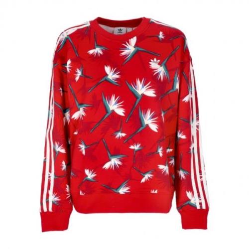 Adidas Tränings T-shirt, Crewneck X TheBe Magugu Power Red/Multicolor ...