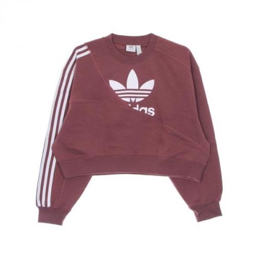 Adidas Maroon Kort Crewneck Sweatshirt - Streetwear Kollektion Brown, ...
