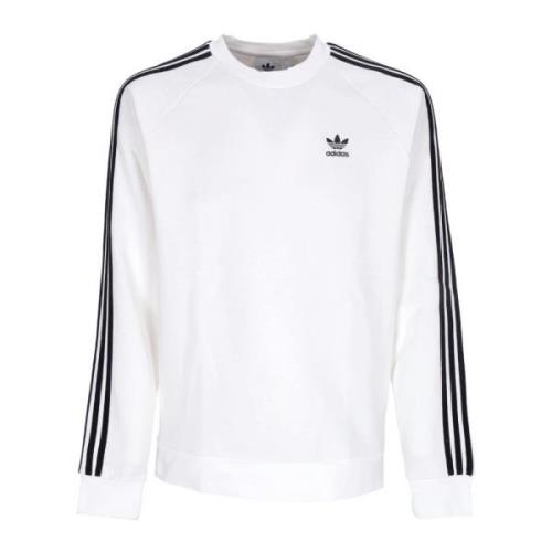 Adidas 3-Stripes Crewneck Sweatshirt för Män White, Herr