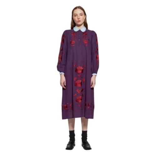 Antik Batik Maxi Klänning Purple, Dam