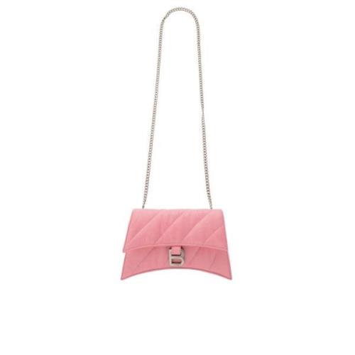 Balenciaga ‘Crush’ plånbok på kedja Pink, Dam