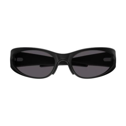 Balenciaga Svarta solglasögon i aluminium med Super 7 spegelglas Black...