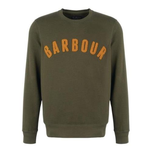 Barbour Vintage Logo Crew Sweatshirt Green, Herr
