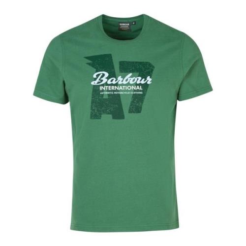 Barbour Grafiskt Tryck Racing Green T-shirt Green, Herr