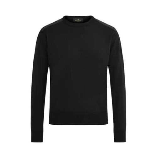 Belstaff Kerrigan Crew Neck Jumper i Merinoull Black, Herr