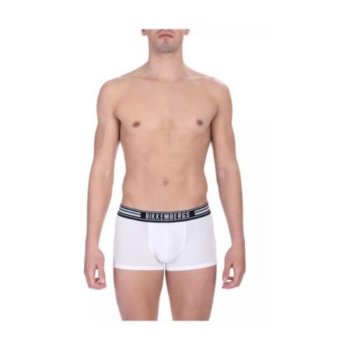 Bikkembergs Vit Bomull Underkläder Trunk Bi-pack White, Herr