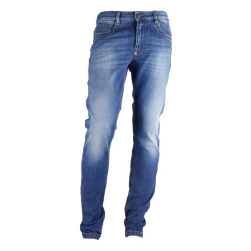 Bikkembergs Blue Cotton Jeans Pant Blue, Herr