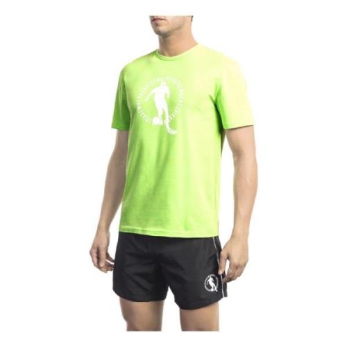 Bikkembergs T-shirt med tryck fram Green, Herr