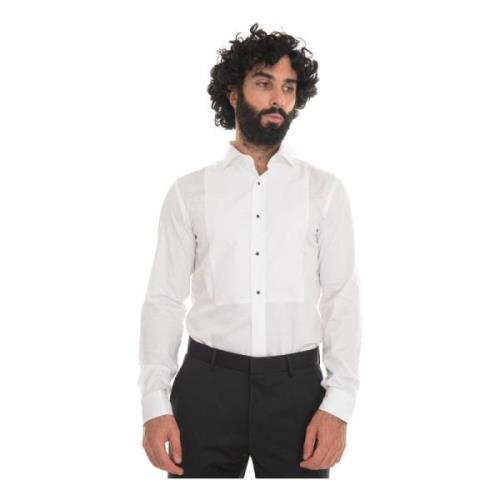 Boss Skjorta med glanseffekt och manschettknappar White, Herr