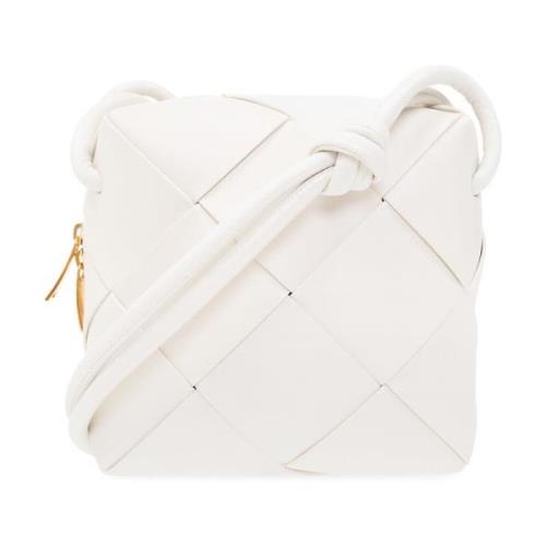 Bottega Veneta ‘Cassette Mini’ axelremsväska White, Dam