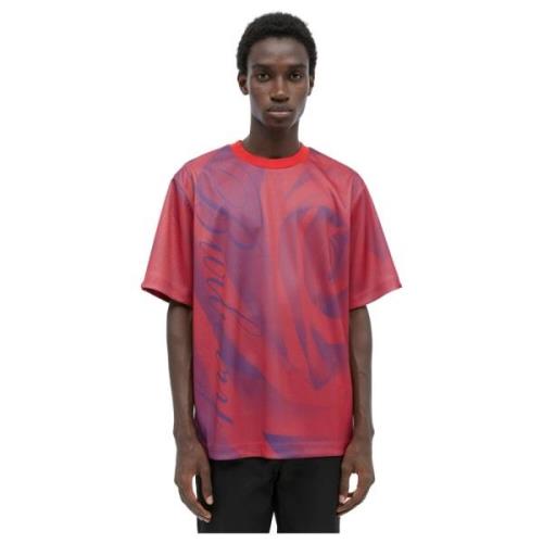Burberry Rose Print Sports Jersey Red, Herr