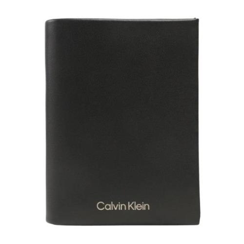 Calvin Klein Herr Kompakt Trifold Plånbok med Myntficka Black, Herr