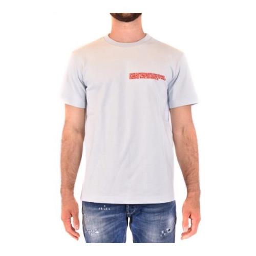Calvin Klein Blå Ss20 T-Shirt Uppgradering för Avslappnade Tillfällen ...