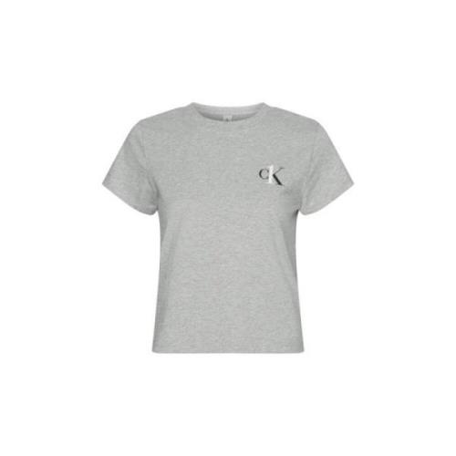 Calvin Klein 020 Crewneck T-Shirt för Män Gray, Dam