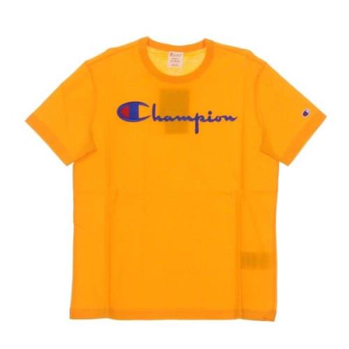 Champion Streetwear Crewneck Tee i Ljus Orange Orange, Herr