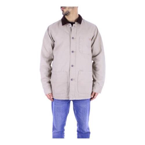 Dickies Logo Front Button Coat Green, Herr