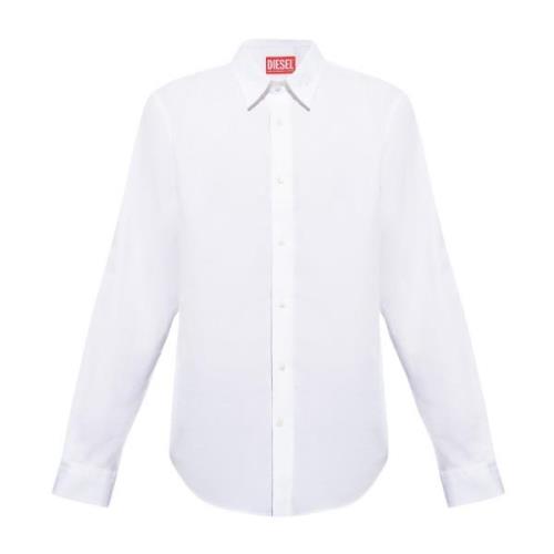 Diesel S-Benny-Cl skjorta med logotyp White, Herr