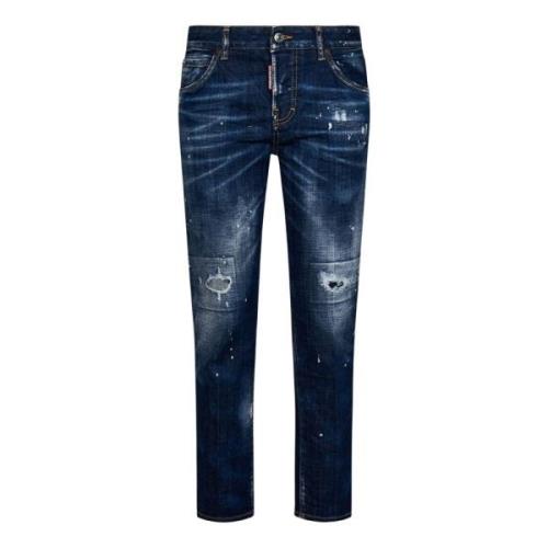Dsquared2 Blå Slim-fit Jeans med Designer Flair Blue, Dam