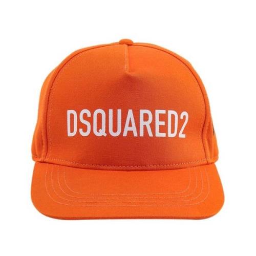 Dsquared2 Ekologisk Bomull Logo Keps Orange, Herr