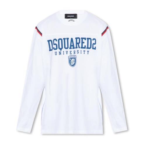 Dsquared2 T-shirt med långa ärmar White, Herr