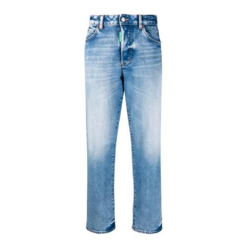 Dsquared2 Högmidjade straight-leg jeans Blue, Dam