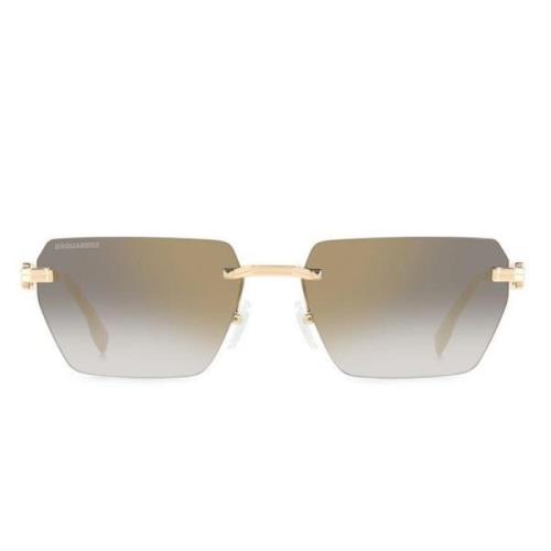 Dsquared2 Modernt och stiligt solglasögon med guldram och spegelglas Y...