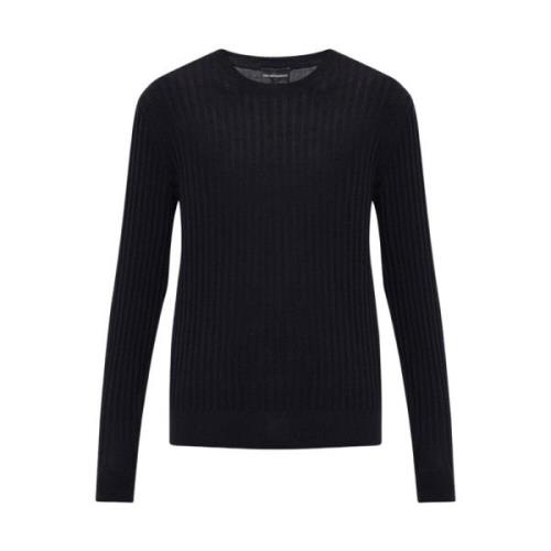 Emporio Armani Ull sweater Black, Herr
