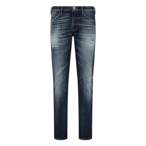Emporio Armani Vintage Slim Fit Denim Jeans Blue, Herr