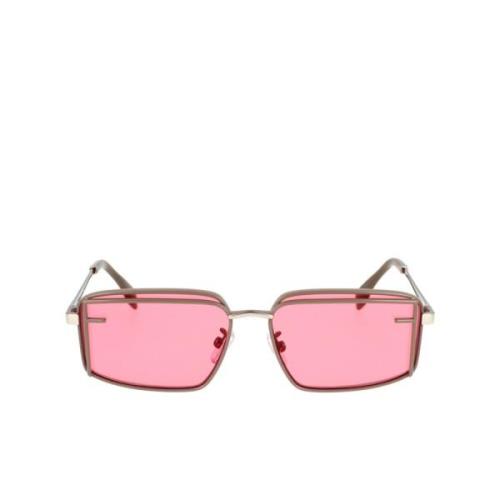 Fendi Glamorösa solglasögon med bordeauxfärgade linser Gray, Unisex