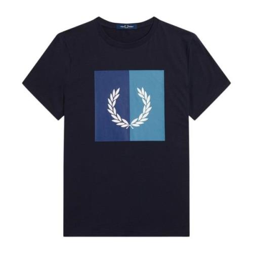 Fred Perry Laurel Wreath Grafisk T-shirt Blue, Herr