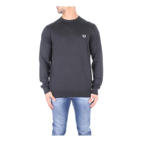 Fred Perry Gröna Logo Sweaters Green, Herr