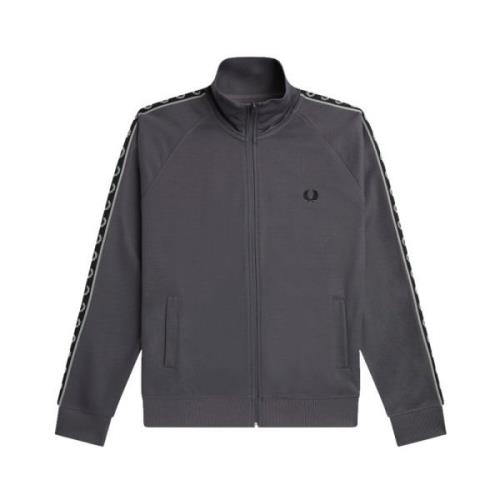 Fred Perry Kontrast Tape Track Jacka Gray, Herr