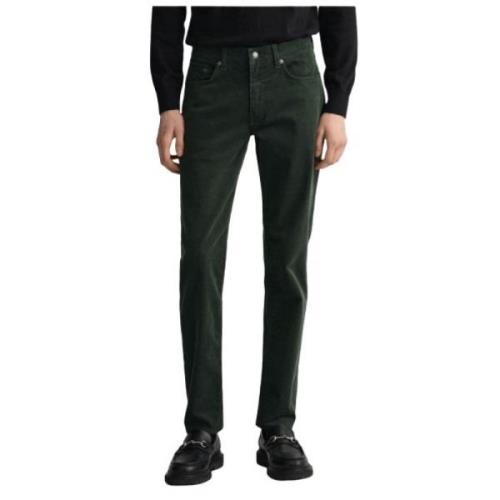 Gant Slim Velvet Hayes Byxor Green, Herr