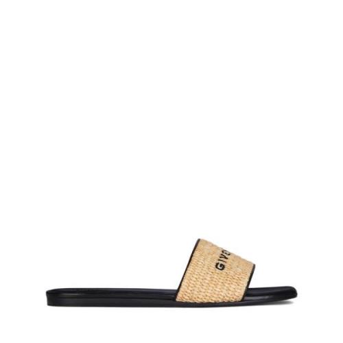 Givenchy Beige Signature Sliders för Kvinnor Beige, Dam