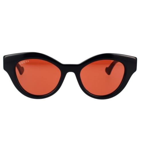 Gucci Minimalistiska Cat-Eye Solglasögon Black, Dam