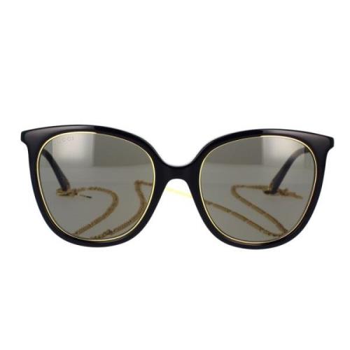 Gucci Stiliga Gucci solglasögon med Gg1076S 001 kedja Black, Dam