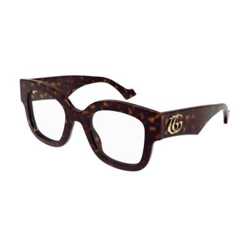 Gucci Minimalistiska Oversized Cat-Eye Solglasögon Brown, Unisex