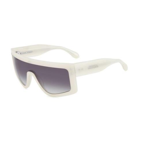 Isabel Marant Pärlvit solglasögon med mörkgrå skugga White, Unisex