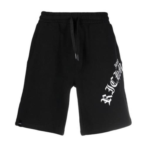 John Richmond Logo Sweat Bermuda Shorts Black, Herr