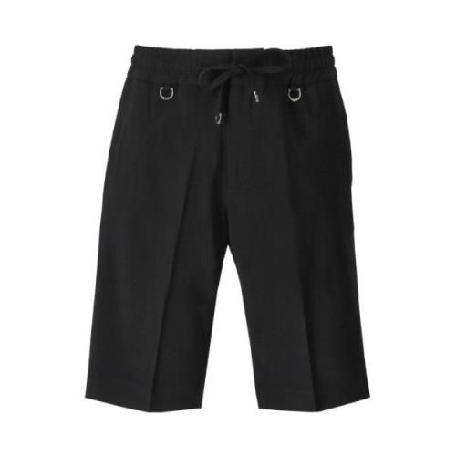 John Richmond Svarta Bermuda Shorts i Ullblandning Black, Herr