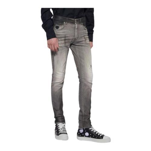 John Richmond Slim Tie Dye Jeans med Bälte Gray, Herr