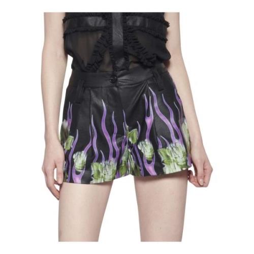 John Richmond Färgglada Tryckta Shorts Black, Dam