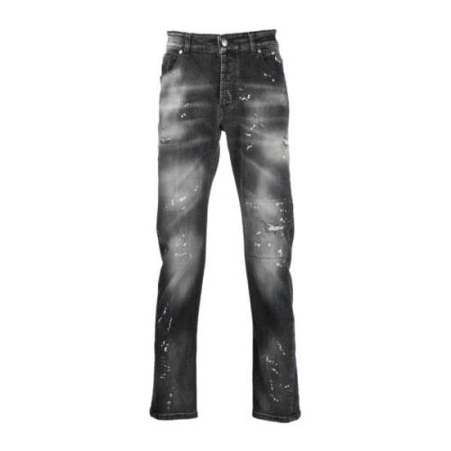 John Richmond Vintage Svart Skinny Fit Jeans Black, Herr