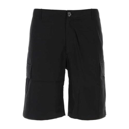 Kenzo Svarta bomullsbermudashorts, sommaruppgradering Black, Herr