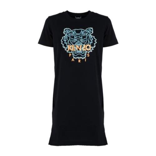 Kenzo Klassisk Tiger T-Shirt Klänning Black, Dam
